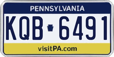 PA license plate KQB6491