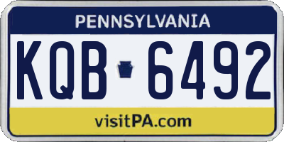 PA license plate KQB6492