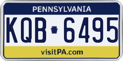 PA license plate KQB6495