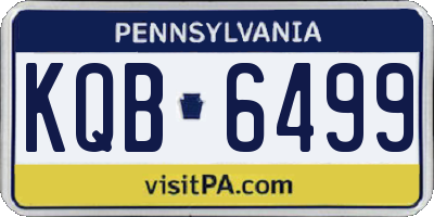 PA license plate KQB6499
