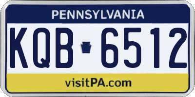 PA license plate KQB6512