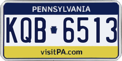 PA license plate KQB6513