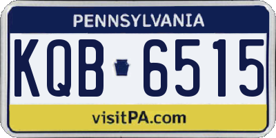 PA license plate KQB6515