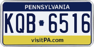 PA license plate KQB6516