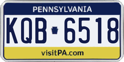PA license plate KQB6518