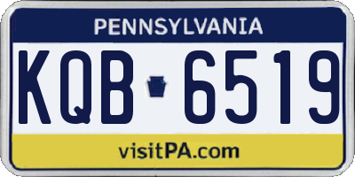 PA license plate KQB6519
