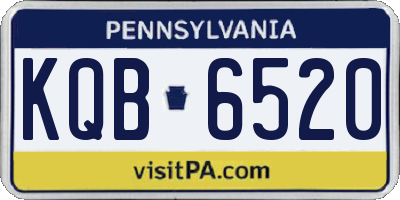 PA license plate KQB6520