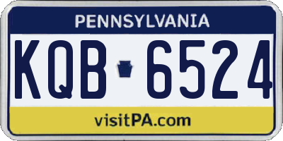PA license plate KQB6524