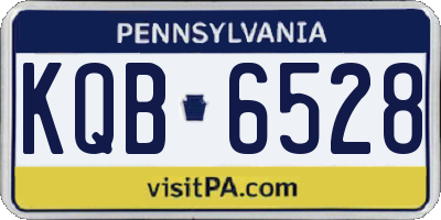 PA license plate KQB6528