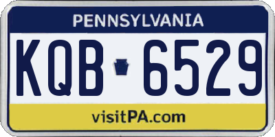PA license plate KQB6529