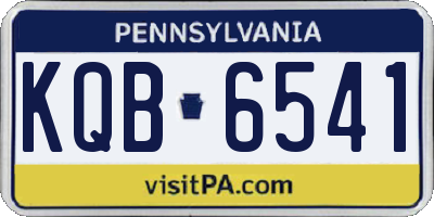 PA license plate KQB6541