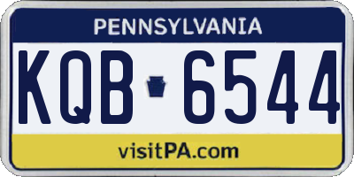 PA license plate KQB6544