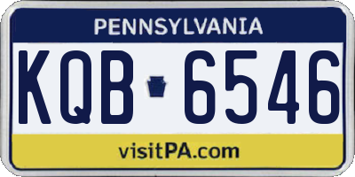 PA license plate KQB6546