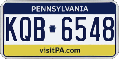 PA license plate KQB6548