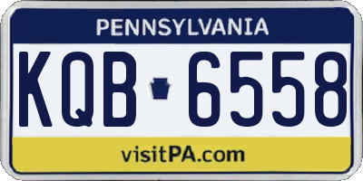 PA license plate KQB6558