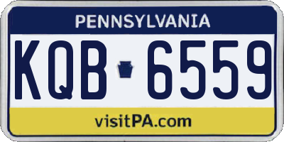 PA license plate KQB6559