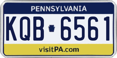 PA license plate KQB6561