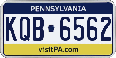 PA license plate KQB6562