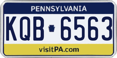 PA license plate KQB6563