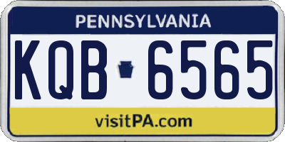 PA license plate KQB6565