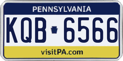 PA license plate KQB6566