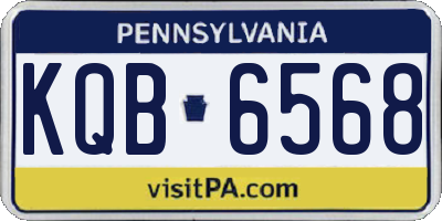 PA license plate KQB6568