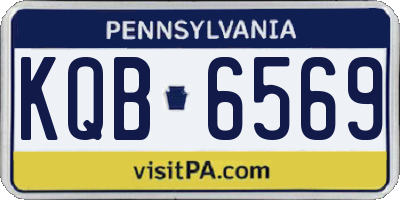 PA license plate KQB6569