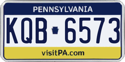 PA license plate KQB6573