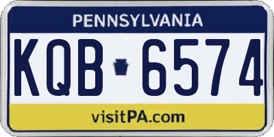 PA license plate KQB6574