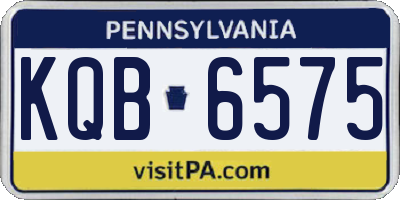 PA license plate KQB6575