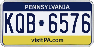 PA license plate KQB6576