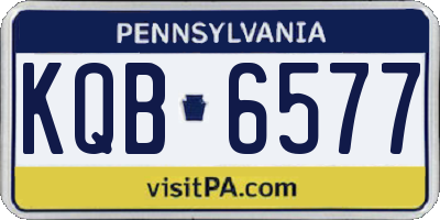PA license plate KQB6577