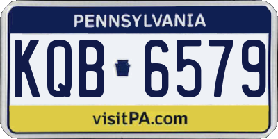 PA license plate KQB6579