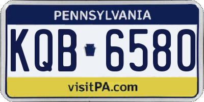 PA license plate KQB6580