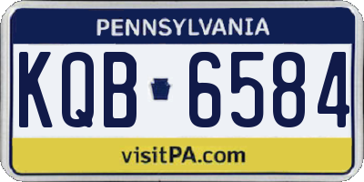 PA license plate KQB6584