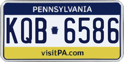 PA license plate KQB6586