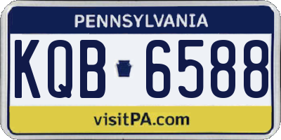 PA license plate KQB6588