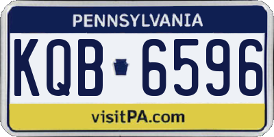 PA license plate KQB6596