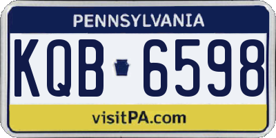 PA license plate KQB6598