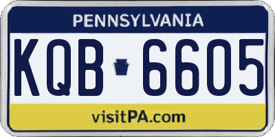 PA license plate KQB6605