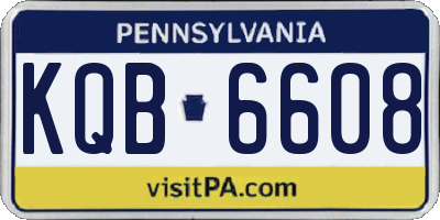 PA license plate KQB6608