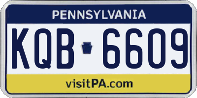 PA license plate KQB6609