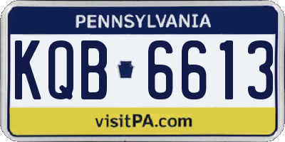 PA license plate KQB6613