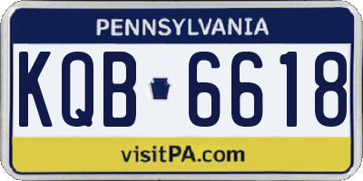 PA license plate KQB6618