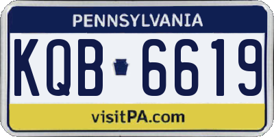 PA license plate KQB6619
