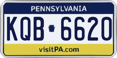 PA license plate KQB6620