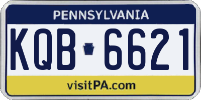 PA license plate KQB6621