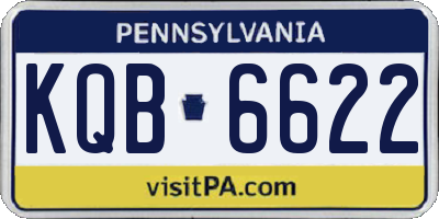 PA license plate KQB6622