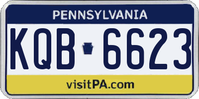 PA license plate KQB6623