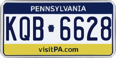 PA license plate KQB6628